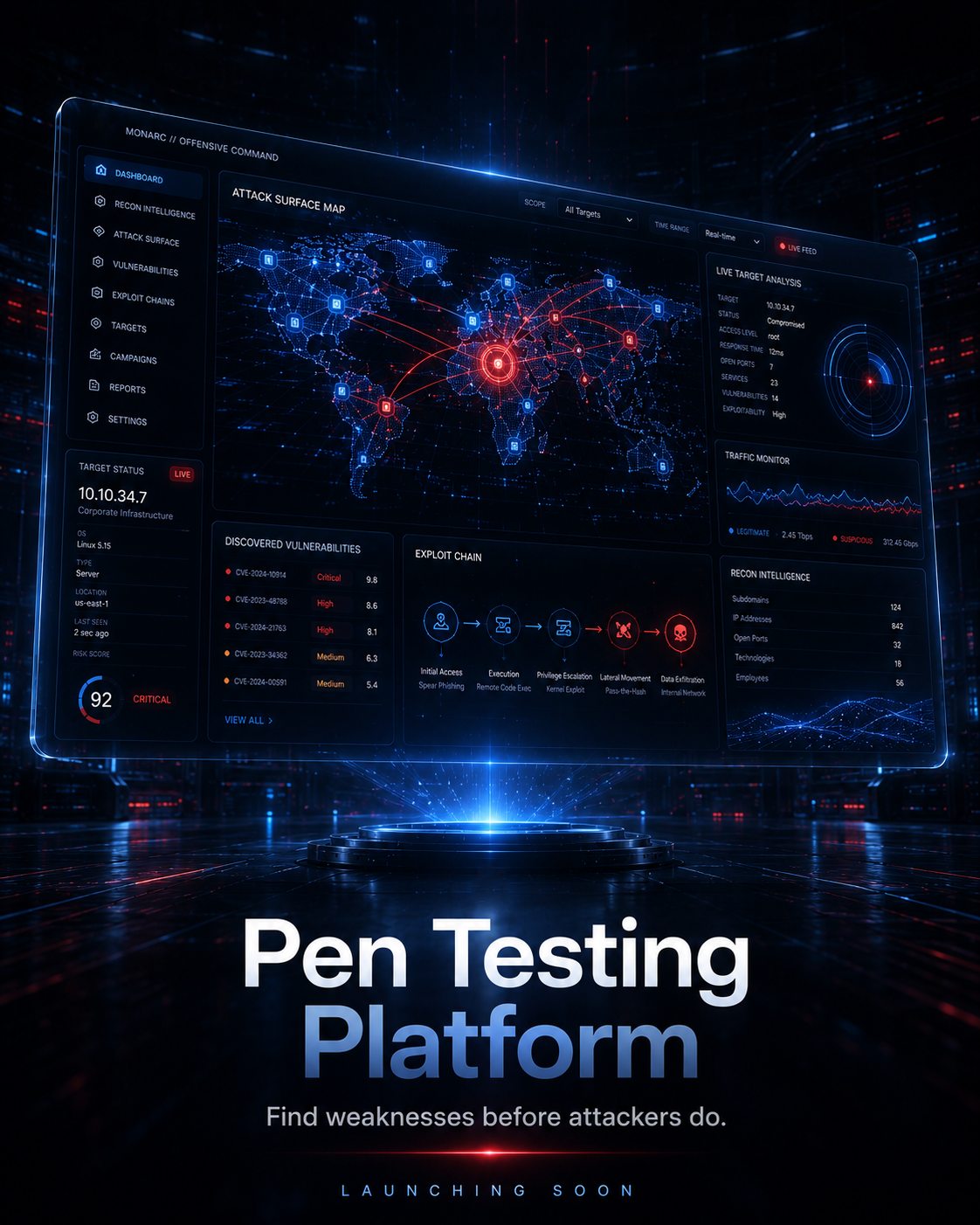 Monarc Pen Testing Platform interface
